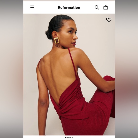 NWT Reformation sparkle red dress - Picture 2 of 8